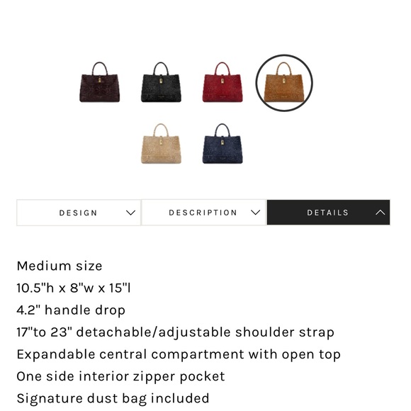 Teddy Blake Brown Croc-Embossed Tote - Picture 5 of 5